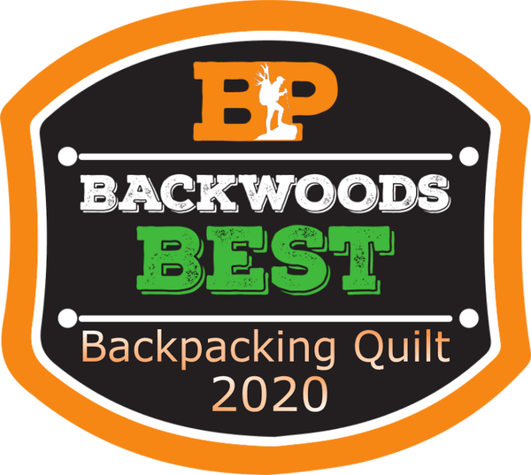 BP Backwoods Best Backpacking Quilt 2020 award badge